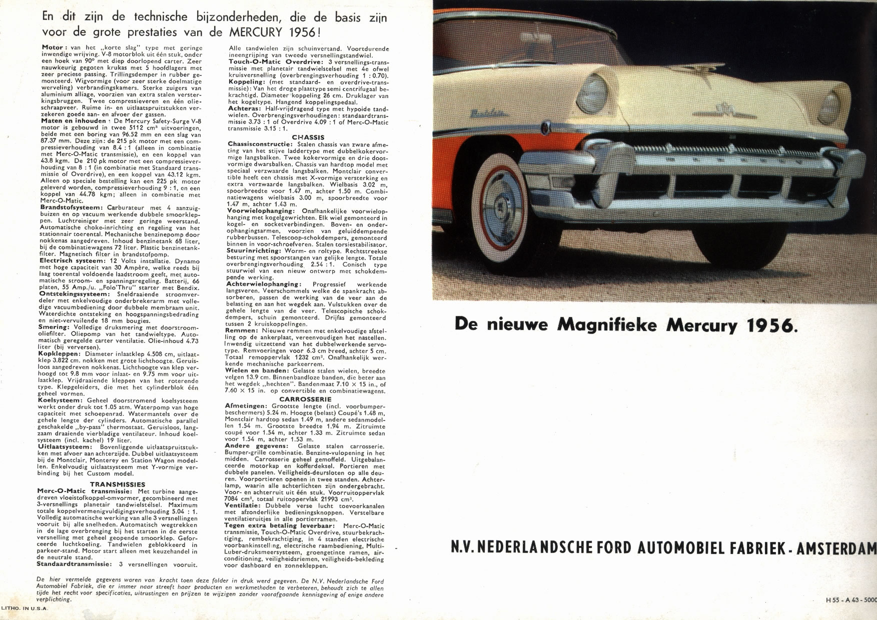 1956 Mercury Brochure Page 9